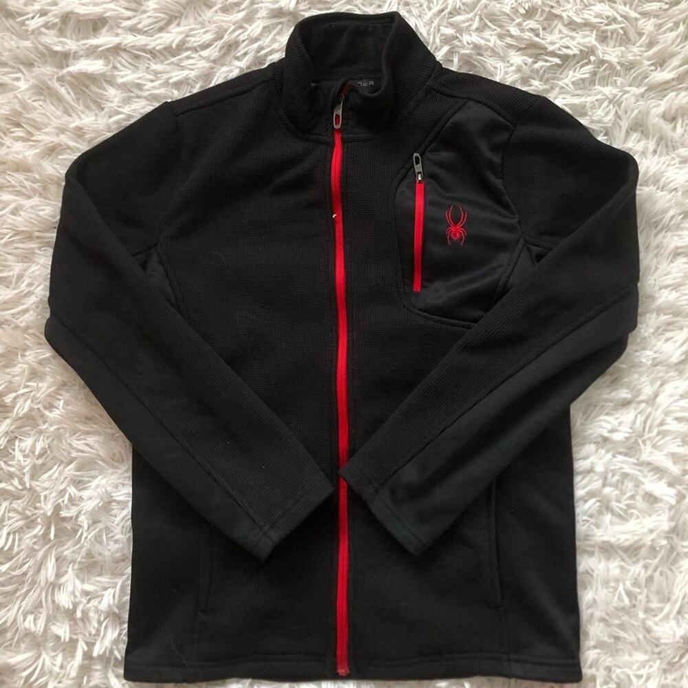 Spyder Boy's Large Mid-Weight Black and Red Jacket